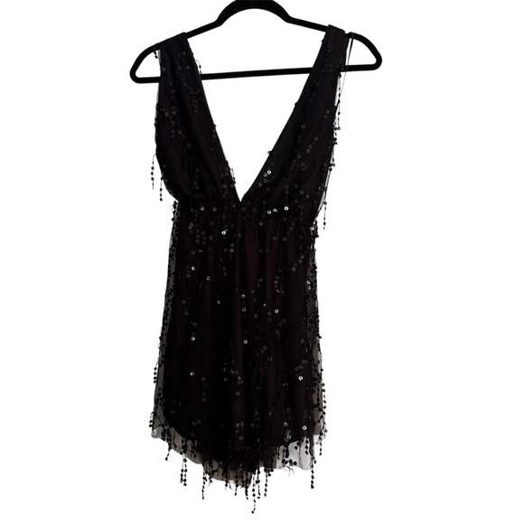 Hello Molly -Try Your Luck Black Sequin Mini Dress -Backless -Size Medium -HOCO - Picture 7 of 13